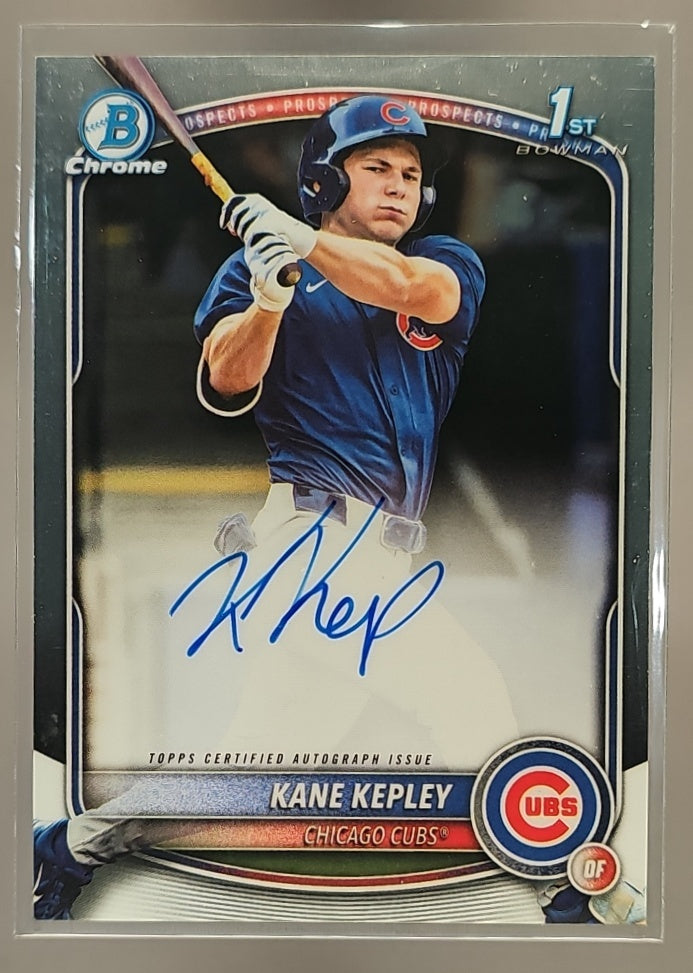 2025 Bowman Draft Kane Kepley #CPA-KK Chrome Auto 1st Prospect Cubs image 0