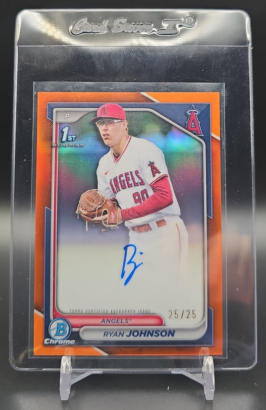 2024 Bowman Draft Ryan Johnson #CPA-RJ Chrome Auto Orange Refractor /25 1st Prospect nan nan image 0
