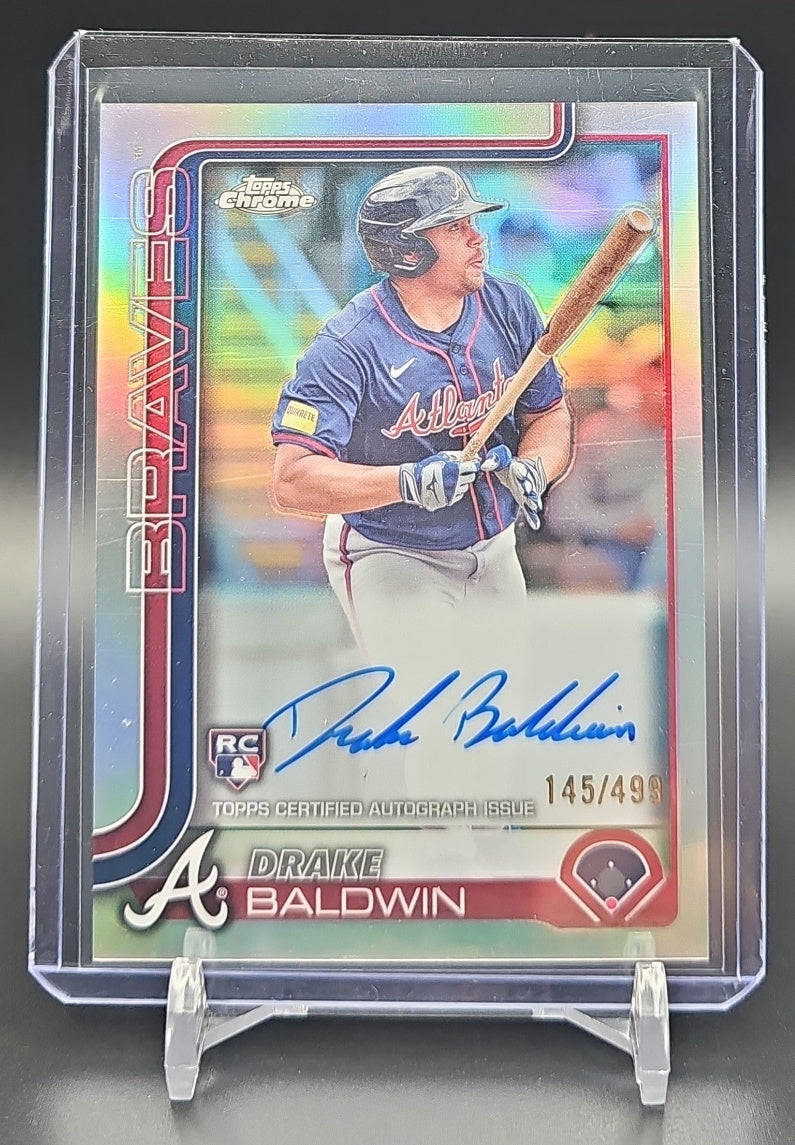 2025 Topps Chrome Drake Baldwin #RA-DBA Rookie Auto Refractor 145/499 RC Braves nan nan image 0