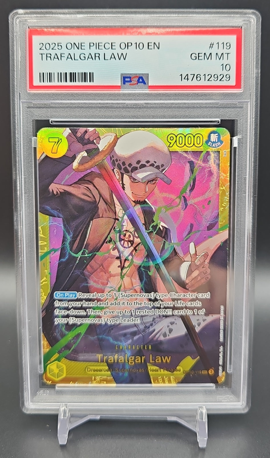 2025 One Piece Royal Blood OP10 Trafalgar Law #OP10-119 Secret Rare PSA 10 PSA 10.0 image 0