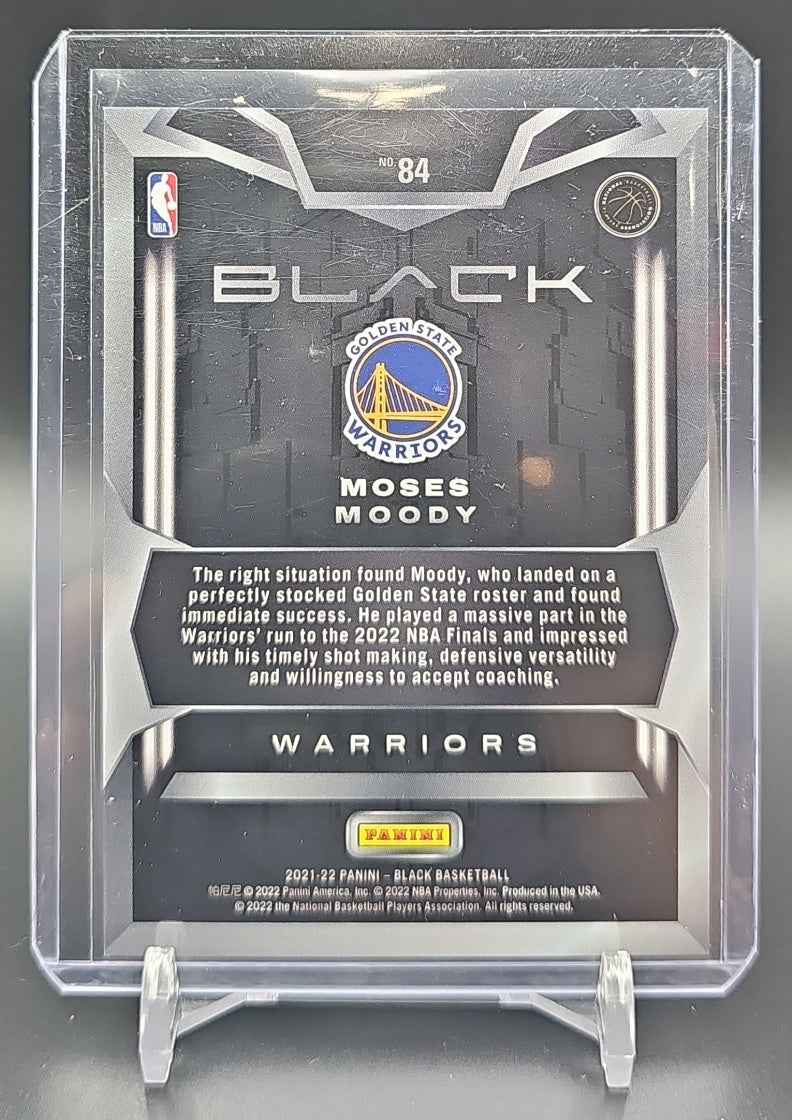 2021-22 Panini Black Moses Moody #84 Holo Gold /5 RC Warriors image 1
