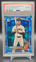 2025 Bowman Chrome Sapphire Josuar Gonzalez #BCP-153 1st Prospect Giants PSA 10 PSA 10.0 image 0