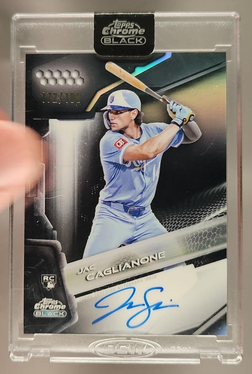 2026 Topps Chrome Black Jac Caglianone #CBA-CAG Auto Refractor 172/199 Royals image 0