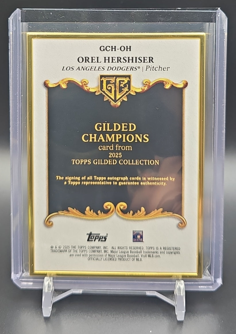 2025 Topps Gilded Collection Orel Hershiser #GCH-OH Champions Auto 25/50 Dodgers nan nan image 1