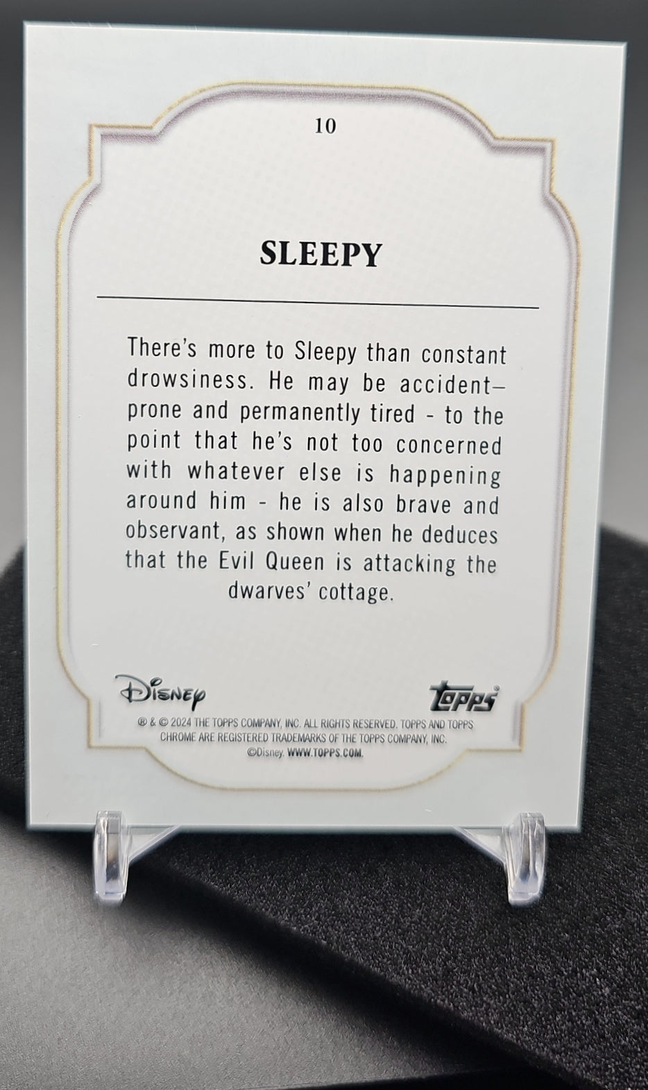 2024 Topps Chrome Disney Sleepy #10 Black and White Speckle /101 image 1