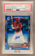 2025 Bowman Sapphire Naibel Mariano #CPS-NM Chrome Auto /199 1st Prospect PSA 10 PSA 10.0 image 0