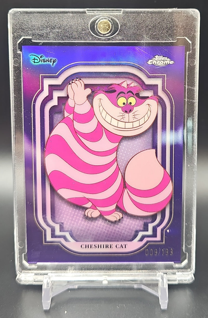 2024 Topps Chrome Disney Cheshire Cat #20 Purple Refractor /199 image 0