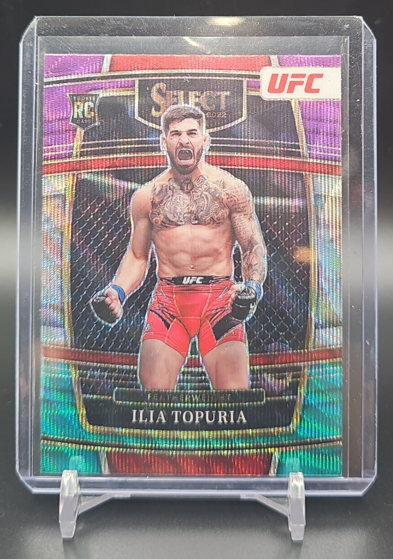 2022 Panini Select UFC Ilia Topuria #23 Tri Color Prizms RC Concourse image 0