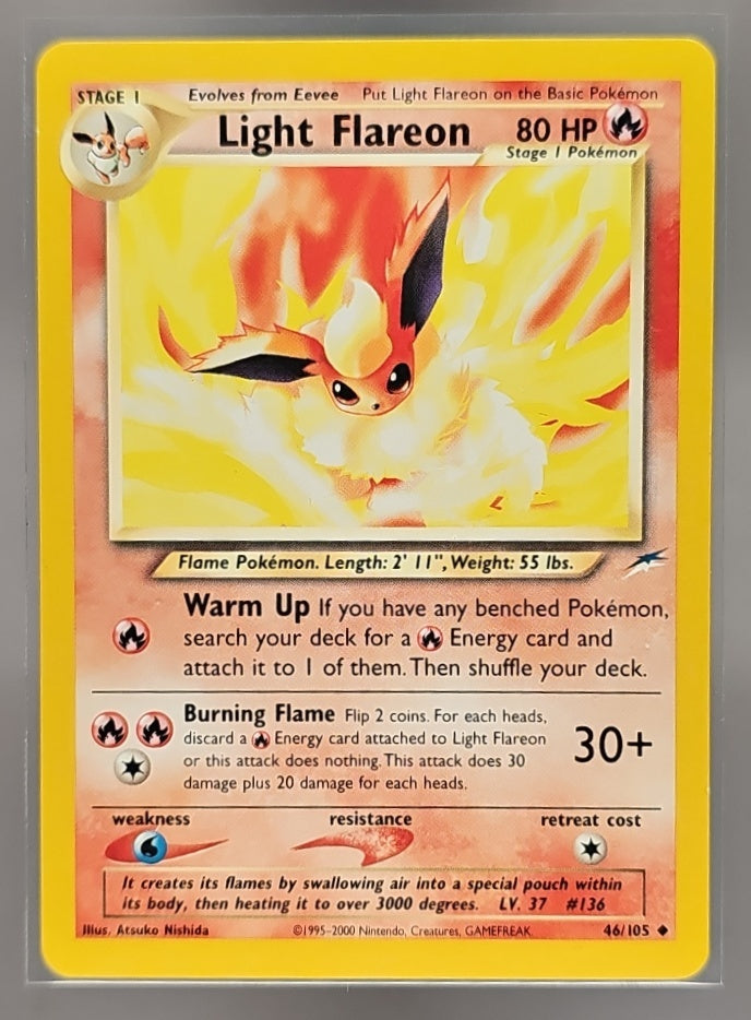 2002 Pokemon Neo Destiny Light Flareon #46/105 image 0