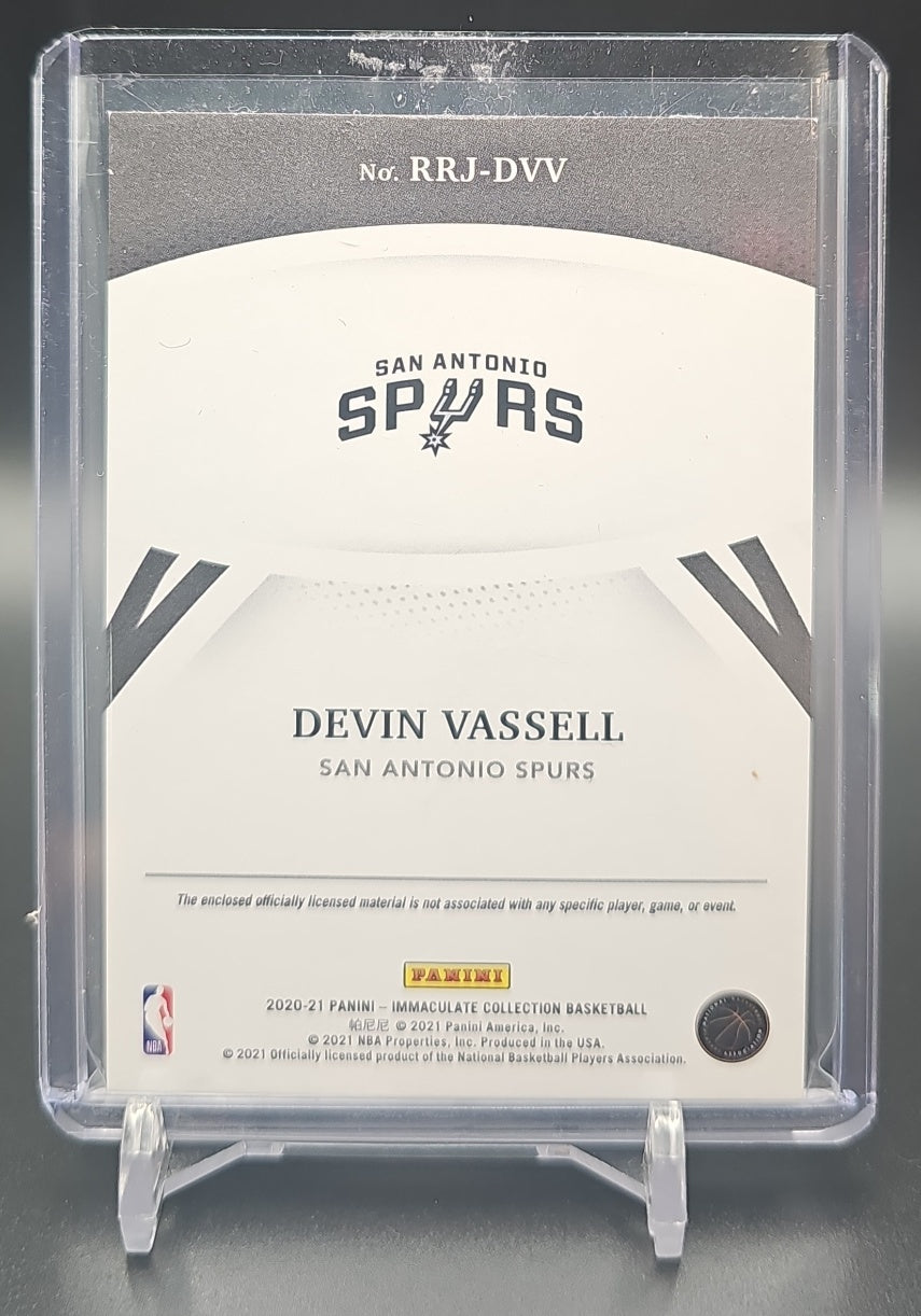 2020-21 Panini Immaculate Collection Devin Vassell #114 68/99 RC Auto Spurs image 1