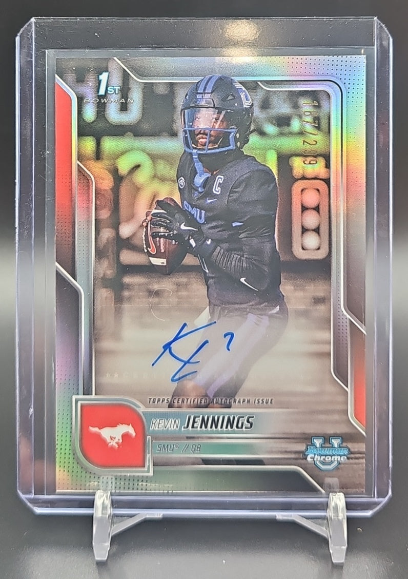 2025 Bowman Chrome University Kevin Jennings #BCA-KJ Prospect Auto Refractor /299 image 0