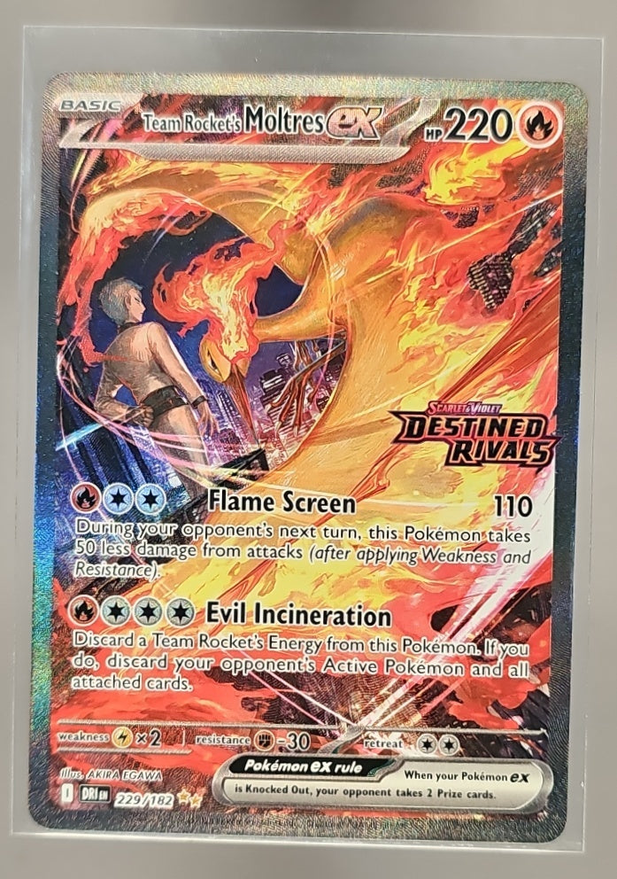 2025 Pokemon Destined Rivals Team Rocket's Moltres ex #229/182 image 0