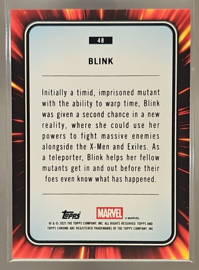 2025 Topps Chrome Marvel Blink #48 Iron Man Red & Gold Lazer Refractor /100 image 1