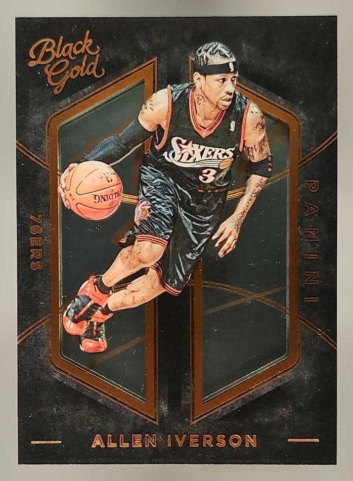 2015-16 Panini Black Gold Allen Iverson #71 Bronze 76ers image 0