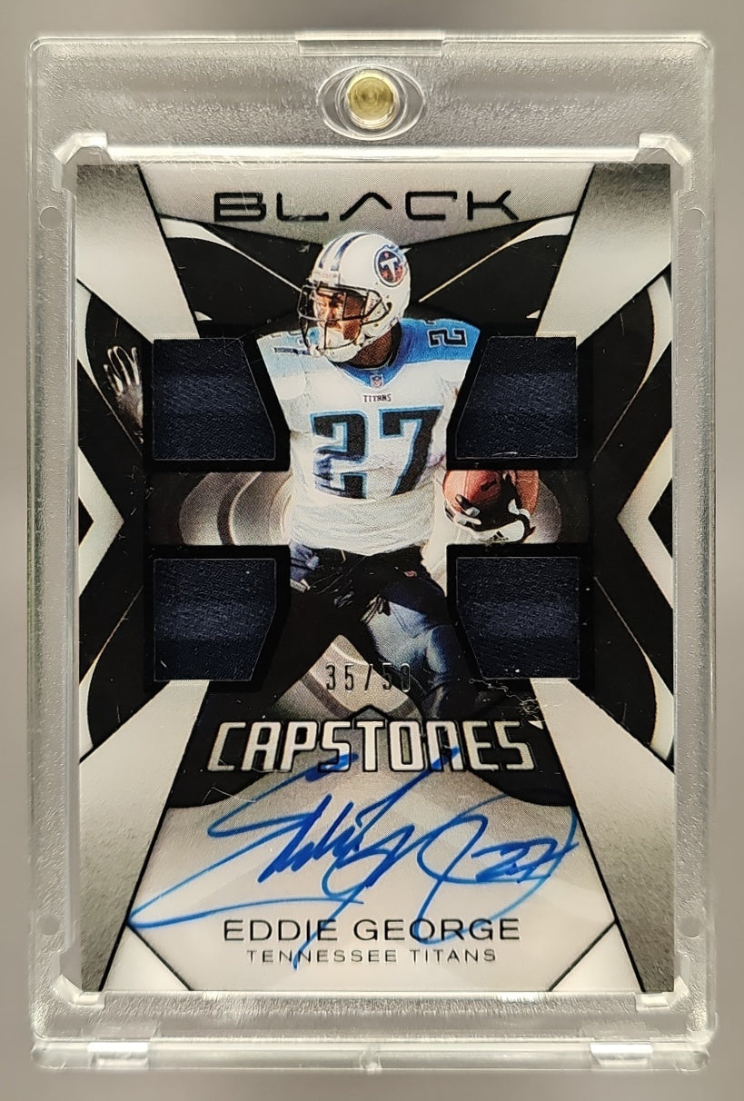 2025 Panini Black Eddie George CAP-EGE Football - Capstones /50 Titans image 0