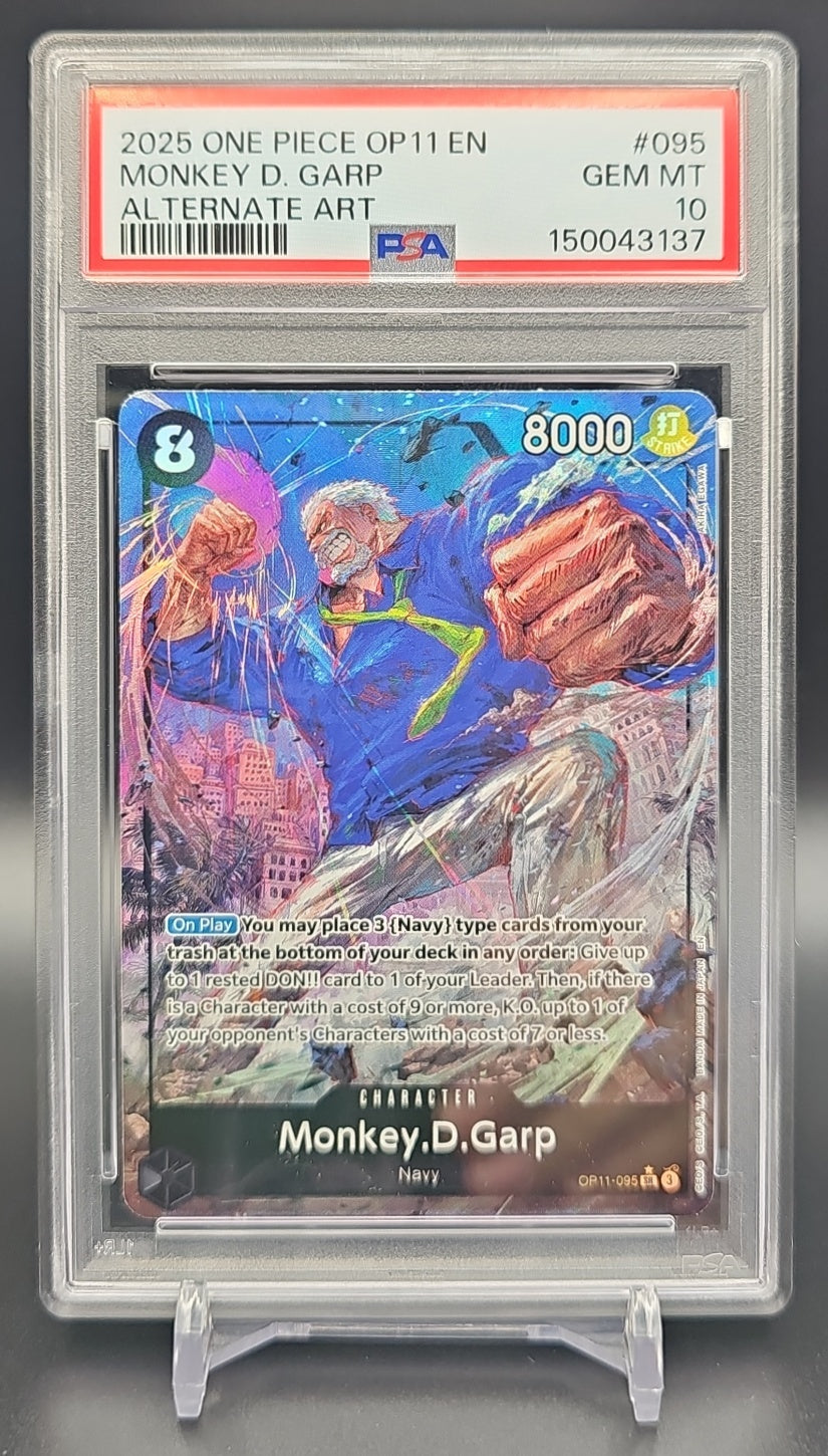 2025 One Piece A Fist of Divine Speed Monkey.D.Garp #OP11-095 Super Rare Alternative Art PSA 10 PSA 10.0 image 0