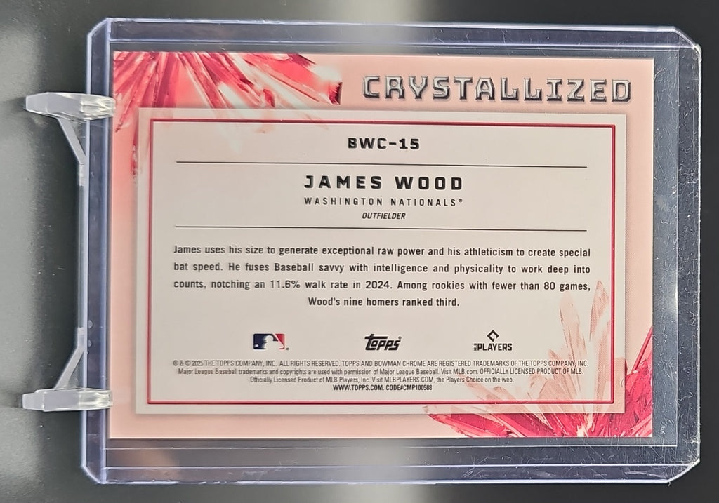 2025 Bowman James Wood #BWC-15 Crystallized Chrome RC Nationals nan nan image 1