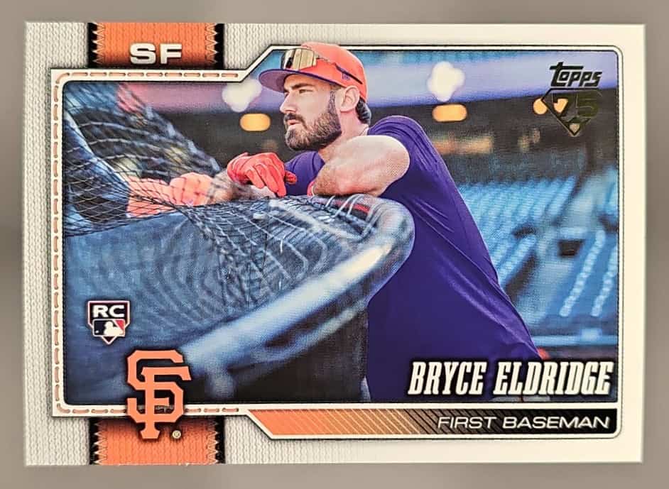2026 Topps Series 2 Bryce Eldridge #406 Golden Mirror Variation SP RC Giants image 0