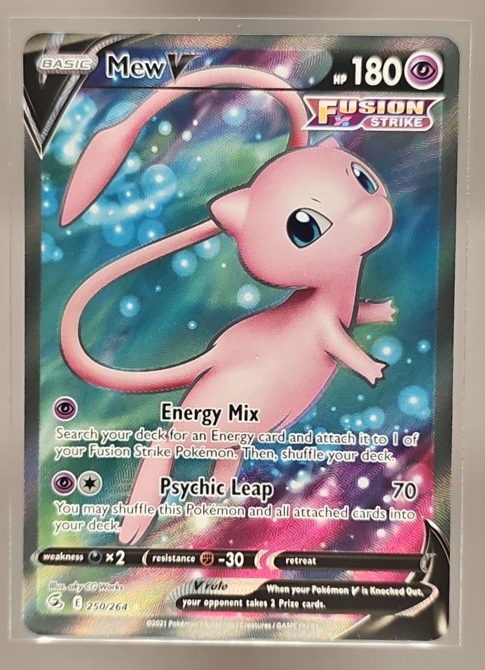 2021 Pokemon Sword & Shield Fusion Strike Mew V #250/264 image 0
