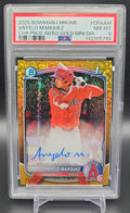 2025 Bowman Chrome Anyelo Marquez #CPA-AM Auto Gold Mini Diamond Refractor /50 1st Prospect PSA 8 PSA 8.0 image 0