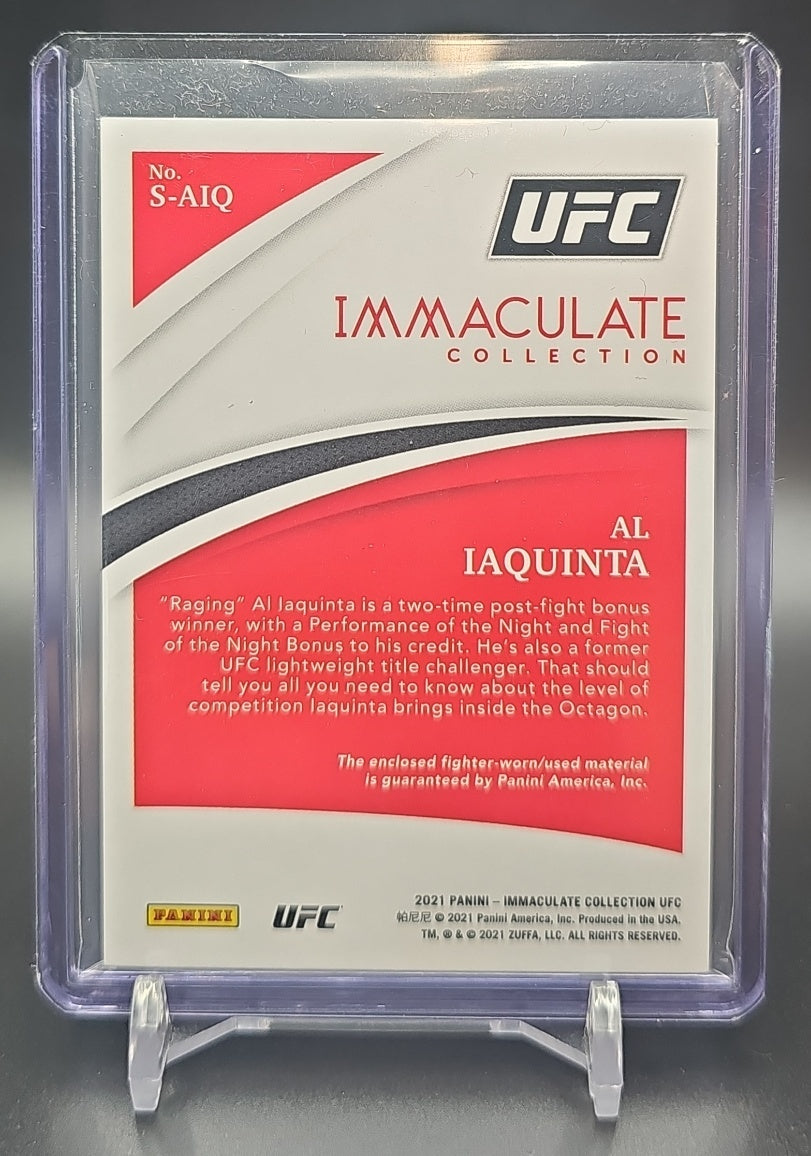 2021 Panini Immaculate Collection UFC Al Iaquinta #S-AIQ Swatches Gold /10 MEM image 1
