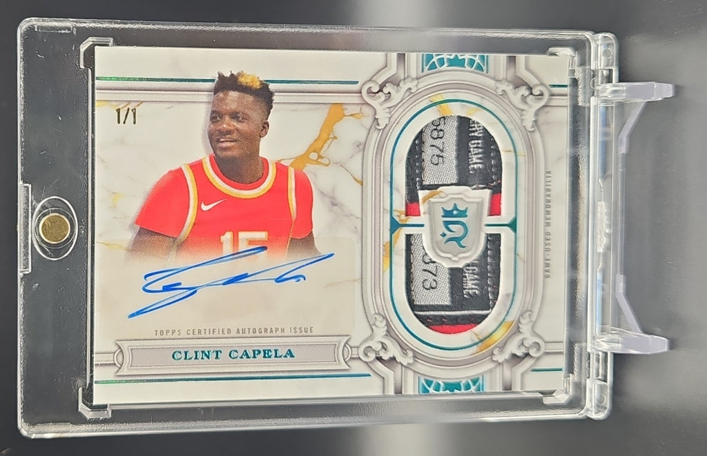 2023 Topps Royalty Collection Clint Capela #RRS-CC Regalia Relic Signatures Platinum 1/1 MEM Auto nan nan image 0
