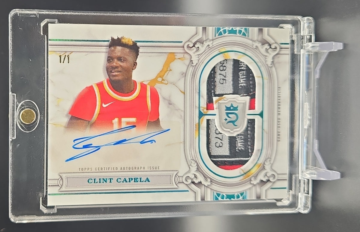 2023 Topps Royalty Collection Clint Capela #RRS-CC Regalia Relic Signatures Platinum 1/1 MEM Auto nan nan image 0