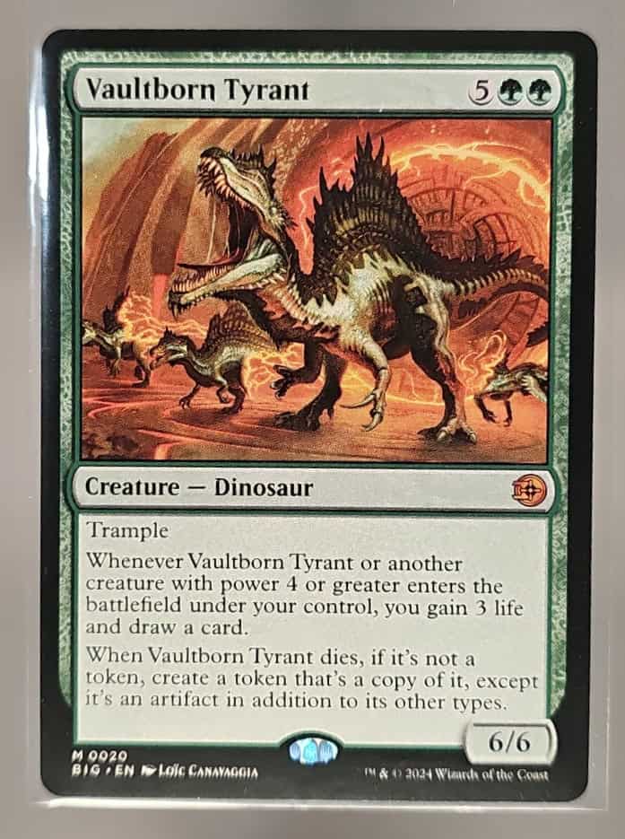 2024 Magic: The Gathering Outlaws of Thunder Junction Vaultborn Tyrant #0085 Big Score image 0